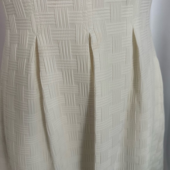 Nine West Textured Fit and Flare Ivory Women's Dress (656) - Picture 10 of 16